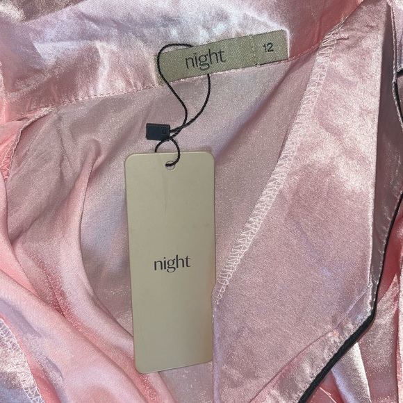 Night Size 12 Pink Silky PJ Set - Picture 4 of 4